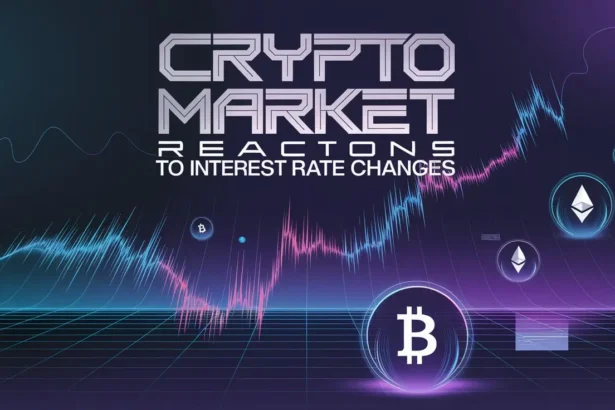 Visual depiction of crypto market reactions to interest rate changes