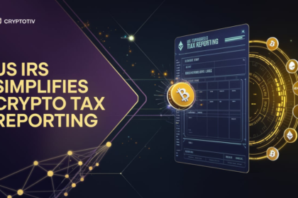 Simplified IRS crypto tax reporting with futuristic digital assets