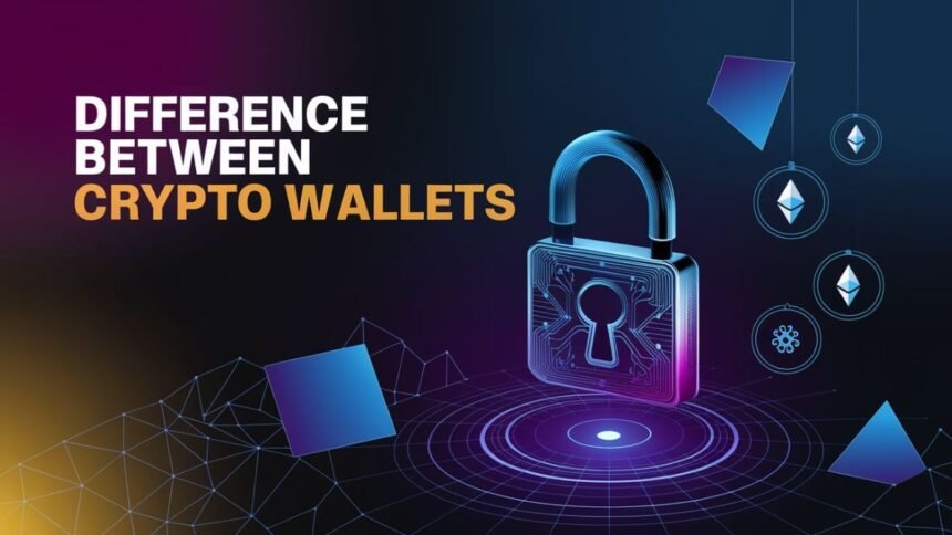 Graphic comparing types of crypto wallets